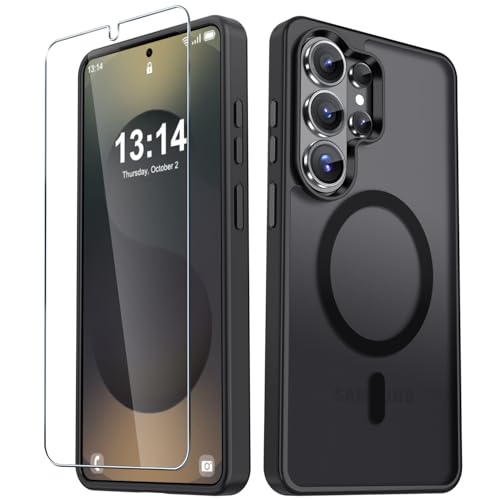 Image of for Samsung Galaxy S26 Ultra Case, Matte Magnetic Phone Cover, Black | Fit for MagSafe, Screen Protector included, Shockproof Military Grade Protection, Translucent Frosted Back