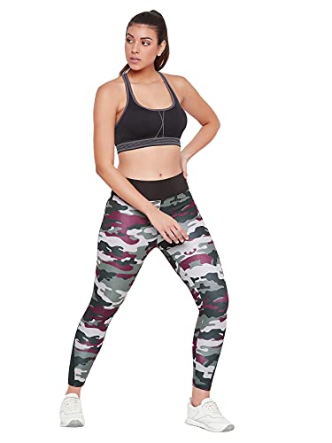 Image of Clovia Women's Polyester Activewear Sports Ankle Length Tights