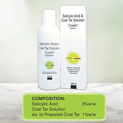 Image of Salve Cosalic Anti-Dandruff Shampoo - 200ml (Pack of 2) with Coal Tar & Salicylic Acid Shampoo | Gentle Scalp Care for Dry, Itchy, Flaky Scalp