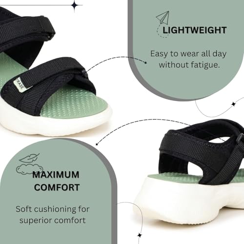 Image of TRASE Sports Sandals For Woman | Comfortable, Soft Cushioned Sole, Lightweight And Trendy Footwear | Adjustable Strap Womens Sandals | Casual And Stylish Floaters For Daily Use