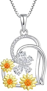 FJ Butterfly Pendant Necklace 925 Sterling Silver Butterfly Jewellery for Women Girls