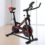 Fitnessbike - mit LCD Display, Ergometer, Pulsmesser, Sitz und Griff verstellbar, max 120kg - Heimtrainer Fahrrad, Fahrradtrainer, Fitnessfahrrad, Hometrainer, Indoor Cycling Bike, Speedbike