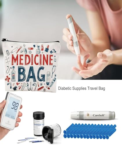 Image of Medicine Bag for Travel, Portable Medicine Pouch Organizer for Daily Use, Small Travel Pouch for Toiletries and Essentials, Compact Travel Kit for First Aid and Medications