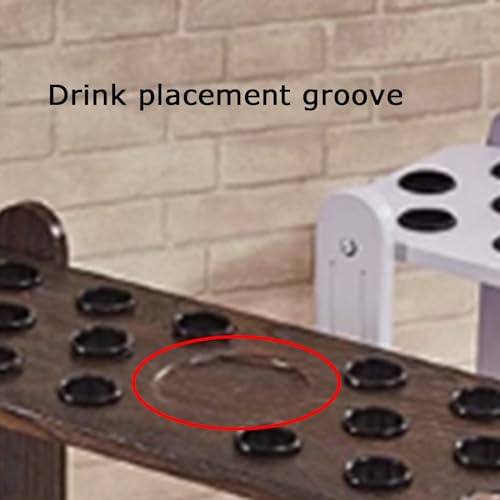 Support d'angle pour queues de billard au design marron élégant