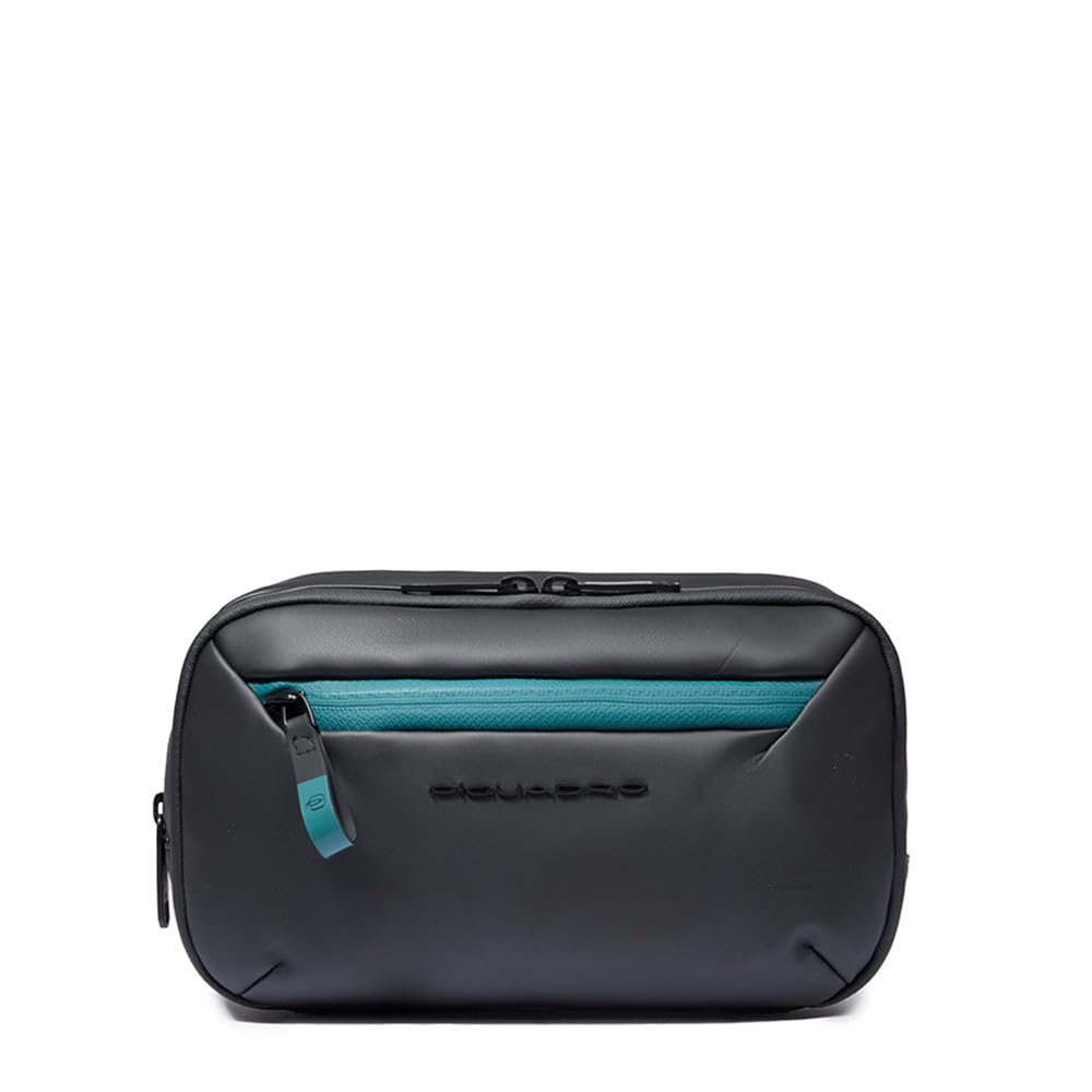 PIQUADRO – Beauty Case - Impermeabile – Tessuto Resistente – Compatto e Versatile - Uomo - Colore Nero