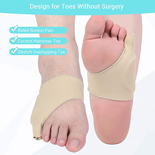 Toothbace Tailor's Bunion Corrector Pads With Gel Cushion, Pinky Toe Separator Straightener Protector Sleeve Shield Spacer Cover Guard For Pain Relief (1 Pair (Pack Of 1)) #TOP3