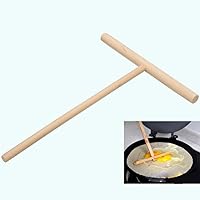 Vista 9 de Hemoton Esparcidor de crepé en forma de T de madera natural Herramienta en forma de T para crepes Crepe de madera Crepe Maker Herramienta para hacer