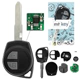 MT-KEY 2 Tasten Funk Schlüssel 434MHZ kompatibel mit FIAT Sedici YB Opel Agila Suzuki SX4 Grand Vitara JT Splash Swift 3 433,05MHz Autoschlüssel