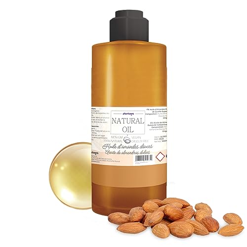 PLANTAWA Aceite Almendras Dulces 1l, 100% Natural, Origen Vegetal, Múltiples Usos, Materia Prima,Contiene Vitamina E, Sostenible, Marrón