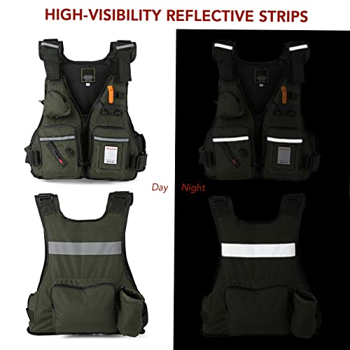 Fly Fishing Vest, Lightweight Breathable Fishing Jacket for Sailing Boating Kayak Bass Fishing4