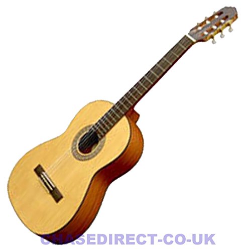 Guvnor by Chase GCD714 Classical Guitar Natural Finish Nylon Strings Solid Spruce Top