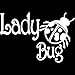 RUI - K25 Lady Girl Bug Animal Ladybug Car Vinyl Decal Sticker Car Stylings Decoración para Sliver 16Cm * 10.7Cm