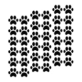 Mikikit 49 Pegatinas de Huellas de Patas de Pvc para Decoración de Pared Infantil en Habitación Sala, Efecto Decorativo Duradero y Diseño Delicado y Adorable