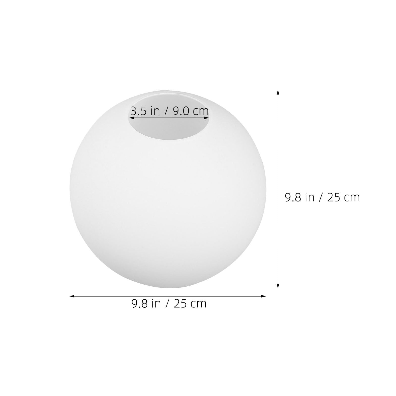 Pantalla de Vidrio Esmerilado Esférica Lechosa con Soporte 3,54 Pulgadas