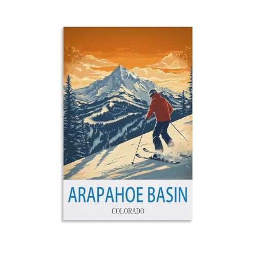 Poster Arapahoe Colorado vintage toile déco murale salon 50x75cm