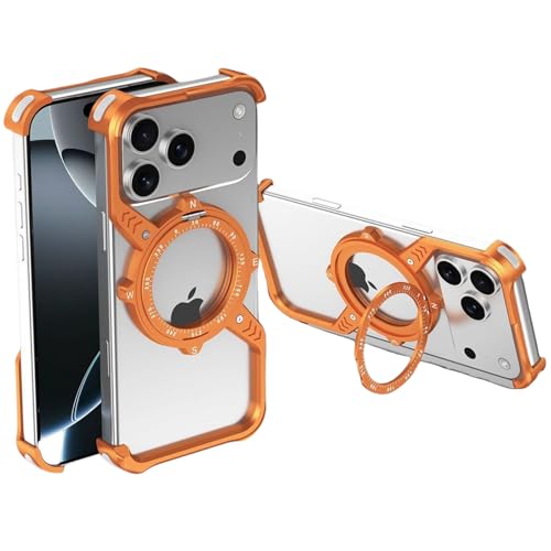 Coque iPhone 17 Pro Max métal avec anneau rotatif 360 antichoc
