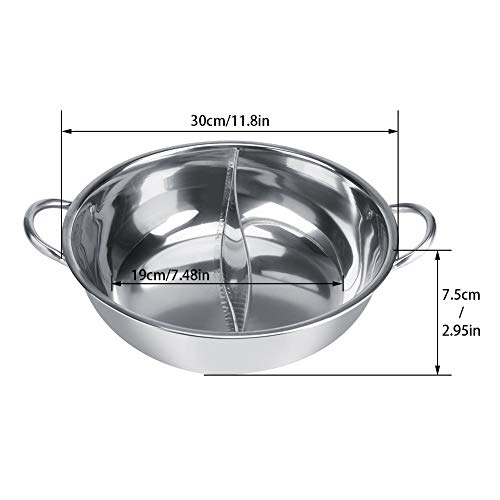 Double poêle plaque à induction Shabu pour soupe et canard mandarin 30cm - 3