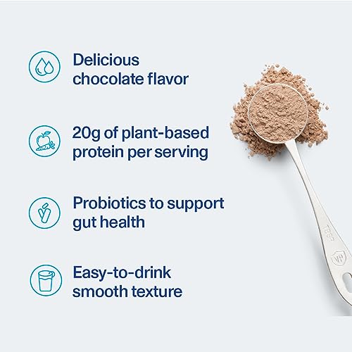 Vital Proteins Protein Powder – 20g Plant Based Protein with Chickpea – 1B CFU Probiotic for Gut Health, No Added Sugar – Chocolate, 16.5 oz - Image 4