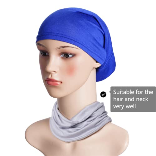 Sucrain 6 Pcs Tube Dreadlock Cap Elastic Wide Headband Braids Tube Sock Cap Unisex Spandex Satin Head Wrap Dreadlocks Accessories #TOP3