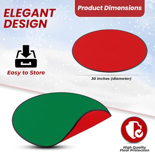 Protector de piso para árbol de Navidad impermeable que evita manchas y rayones en el suelo 7