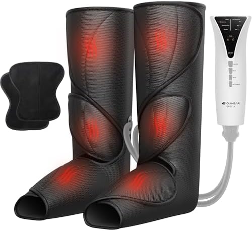 QUINEAR Leg Massager with Heat and Air Compression,Foot and Calf ...