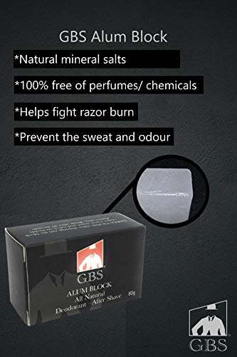 G.b.s Alum Block All-Natural Deodorant After Shave, Pack Of 1 #TOP2