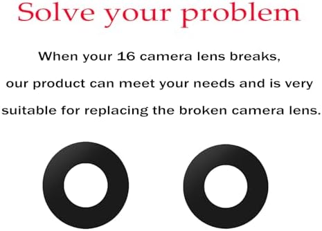 2pcs/Set Back Rear Camera Lens Glass Replacement for iPhone 16 Camera Lens Replacement with pre-Installed Adhesive and Reparing Toolkits