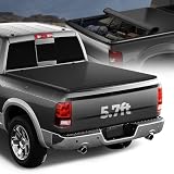 Auto Dynasty Soft Roll-up Truck Bed Tonneau Cover Compatible with 2009-2018 Ram 1500, 2019-2025 Ram 1500 Classic, 5.7Ft/68Inch Fleetside Bed, Matte Black Soft Vinyl Top