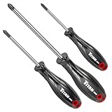Titan 65885 JIS 3-Piece Screwdriver Set with Magnetic Tips – Includes #1 x 3', #2 x 4', #3 x 6' – Designed for Japanese Standard Screws, Compatible with Japan-Made Cars, Trucks, and Motorcycles
