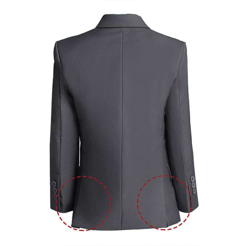 Image of Visaccy Boys Suit Jacket Toddler Formal Blazer Slim Fit Sport Coat for Kids
