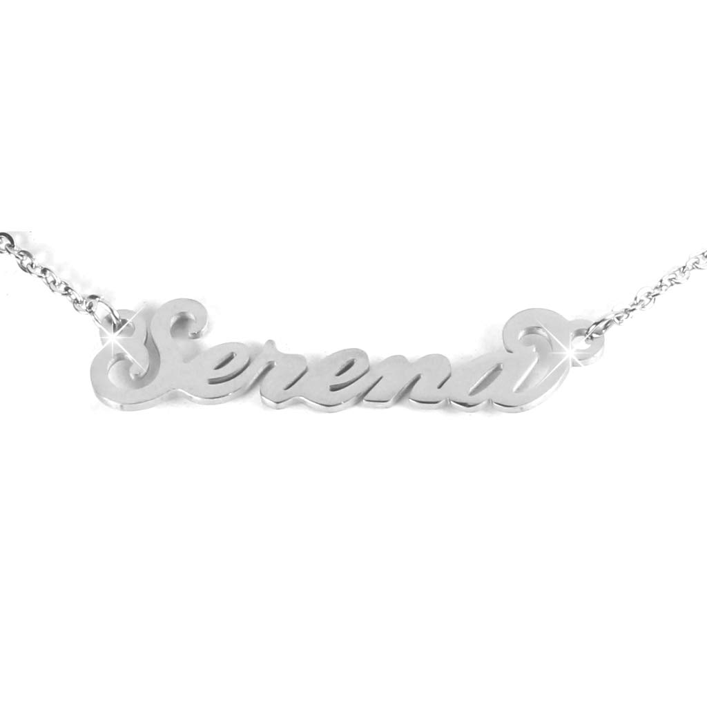 Flowers Collana Vari Nomi in Acciaio lucidissimo. Girocollo Collana con Nome Donna per Essere Sempre al Top. Scegli Il Tuo per Un Ottima Idea Regalo