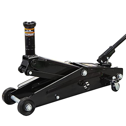 Torin 3 Ton (6,000 Lb) Low Profile Hydraulic Trolley Jack With Saddle Adapter, Black, T83006Bj #TOP4