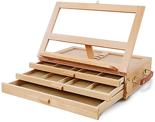 Studio X 79 Holz-Staffelei Mit Schublade – Stabile H-Rahmen Staffelei Aus Buchenholz