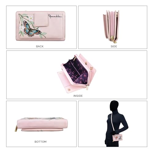 Anuschka Women's Organizer Wallet Crossbody-11494