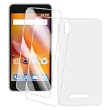 OAGELIM 2er Pack Bildschirm Schutzfolie + Hülle Kompatibel mit ZTE Blade X3 A452 (5 Zoll) Künstlerisch Bedruckte Hülle & Gehärtetes Glas Kratzfest (Weiß)