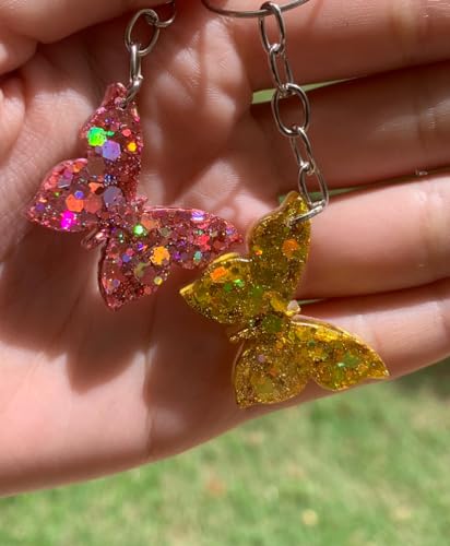 10 Chaveiros De Borboleta Personalizado Em Resina Para Lembrancinhas (Roxo)