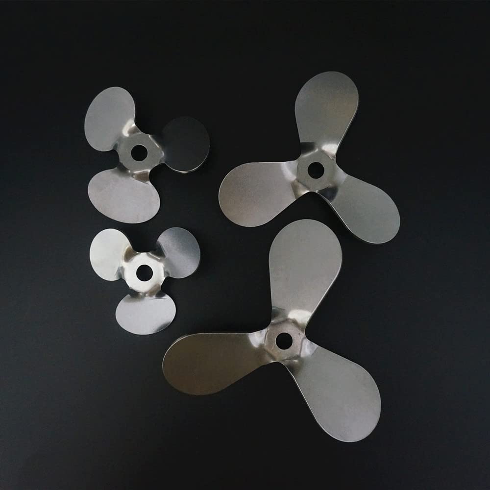 Laborlaufrad mit hoher Scherung, 1 Stück Labor-Edelstahl, Durchmesser 40 mm bis 120, dreiblättriger Propeller, dreiblättriges Paddel for Laborrührer, Mixer(5cm6mm press down)