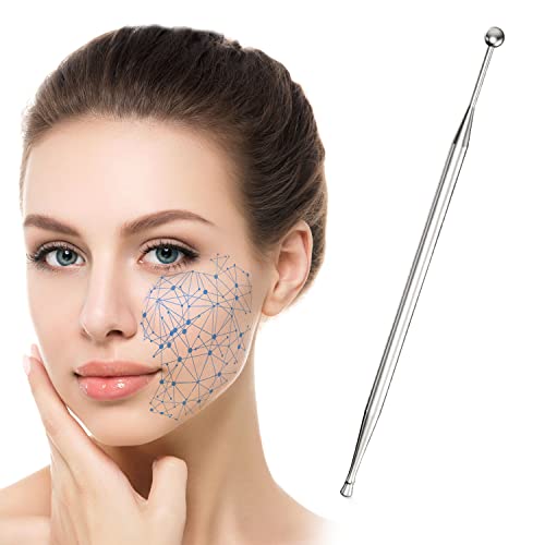 Dual Head Facial Reflexology Tools, 1Pcs Stainless Steel Portable Ear Acupuncture Body And Ear Point Probe Massage Tool Acupuncture Pen #TOP3