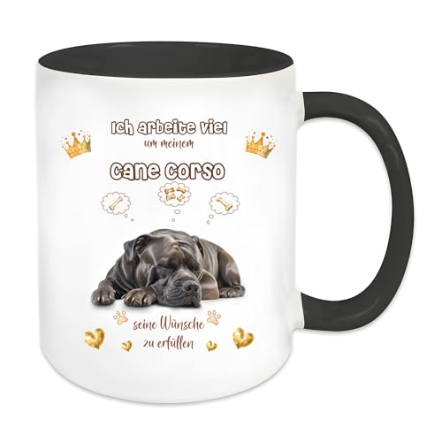 Generisch Cane Corso Besitzer Geschenk lustige Spruchtasse Cane Corso Liebhaber Geschenkidee Geburtstag Weihnachten Frauchen Herrchen Ich arbeite hart A6211
