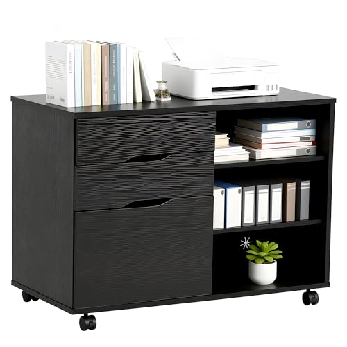 PayLessHere Lateral File Cabinet with 3 Drawers | Rolling Filing