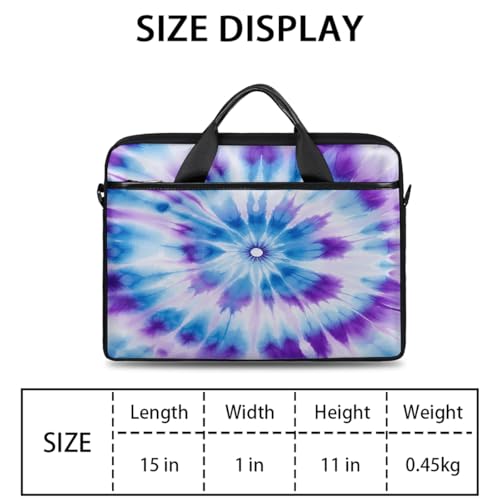 Bolsa para portátil con patrón Tie Dye 15 pulgadas miniatura 2