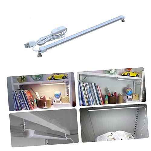 Yardenfun LED Reading Light Bar Multi Function Emergency Light Tube Dc Eye Protection for Bedroom Kitchen Cabinets Warm White White Shell USB Powered