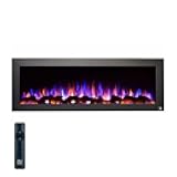Sideline Indoor/Outdoor Decorative Electric Fireplace -No Heat -GFI Plug for Outdoor Use -50