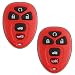 KeylessOption Keyless Entry Remote Start Control Car Key Fob Replacement for 22733524-Red (Pack of 2)