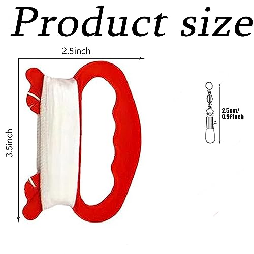 2-Pack 328ft Children Kite Reel Winder Kite Line Kite String Handle Winder Winding Reel Grip Wheel Professional Outdoor Garden Kite Accessories D Shape Blace Winder Handle (4.5 inch) (red)