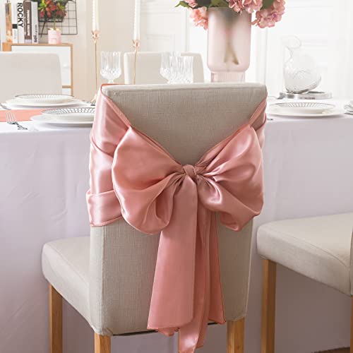 6 Pack Satin Table Runner, 12×108 Inch For Party Wedding, Birthday, Banquets，Graduation Engagements, Christmas, Decoration(Rose Gold) #TOP5