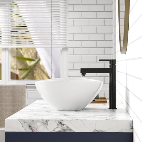 Ceramic Bathroom Vessel Sink White Countertop Basin, 16-24 Inch Multiple Sizes, Easy Clean, Splash-Free, Universal Faucet Compatibilit, Modern Above Counter Bathroom Sink Vanity Sink by IDEALHOUSE - Image 6