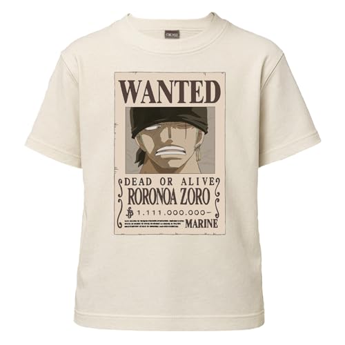 T-shirt Zoro Wanted pour garçon, le look manga idéal à l'école