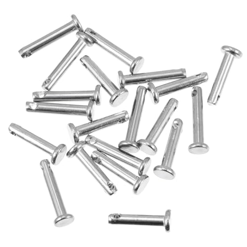 SEWACC 20pcs Stainless Steel Clevis Pins Flat Head with Single Hole Anti-Rust Fixed Locating Pins for Heavy Duty Fastening and Mechanical Assembly