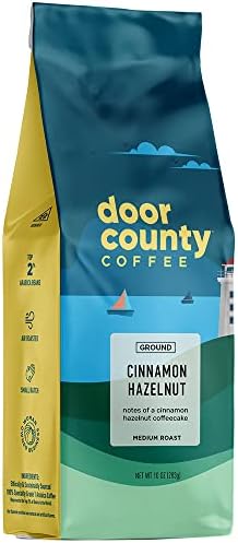 Door County Coffee Cinnamon Hazelnut Medium Roast Ground Coffee 283g